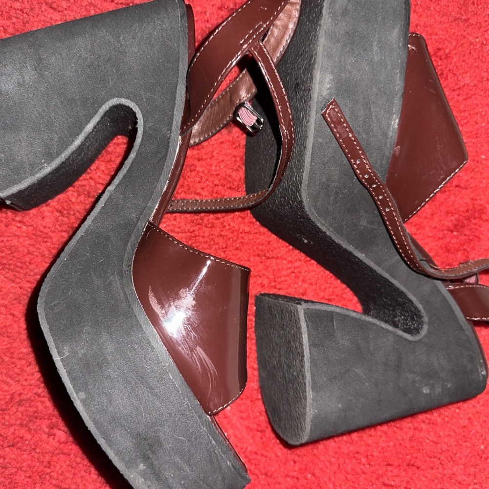 Nasty Gal Dark Brown Women's Sandals View 3